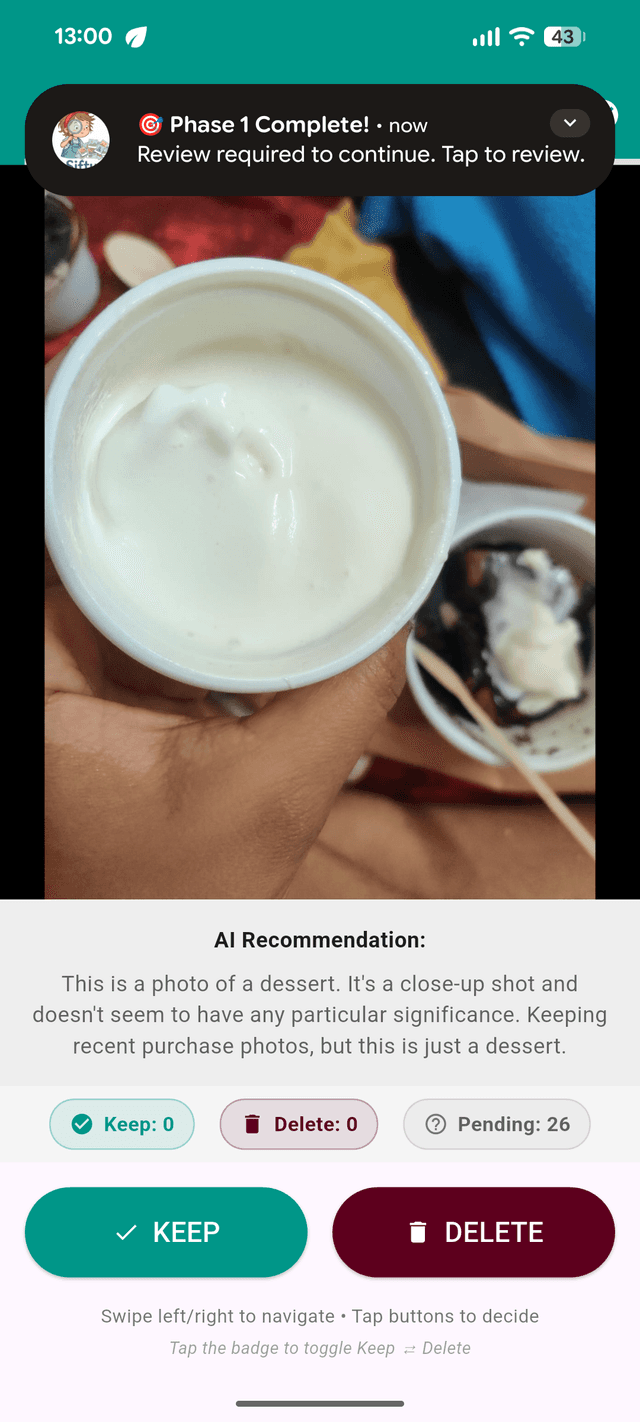 AI Recommendation Screen